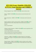 SEVI 3013 Exam 1 Rodeffer UPDATED  ACTUAL Exam Questions and CORRECT  Answers