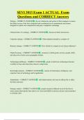 SEVI 3013 Exam 1 ACTUAL Exam Questions and CORRECT Answers