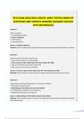 TICO EXAM 2025&sol;2026 UPDATE&colon; MOST TESTED COMPLETE QUESTIONS AND VERIFIED ANSWERS &lpar;ASSURED SUCCESS WITH RATIONALES&rpar;