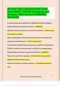 45 Hour Post Licensing Gold Coast  Exam MOST TESTED Questions and  Answers 100&percnt; Correct&vert; ASSURED  SUCCESS