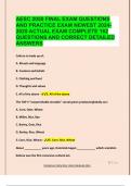 AESC 2050 FINAL EXAM QUESTIONS  AND PRACTICE EXAM NEWEST 2024- 2025 ACTUAL EXAM COMPLETE 162  QUESTIONS AND CORRECT DETAILED  ANSWERS