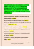 COLORADO NHA EXAM 2024 ACTUAL  EXAM AND PRACTICE QUESTIONS  EXAM COMPLETE 350 QUESTIONS  WITH DETAILED VERIFIED ANSWERS  &lpar;100&percnt; CORRECT ANSWERS&rpar; &sol;ALREADY  GRADED A&plus;