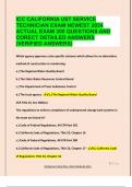 ICC CALIFORNIA UST SERVICE  TECHNICIAN EXAM NEWEST 2024  ACTUAL EXAM 300 QUESTIONS AND  CORECT DETAILED ANSWERS  &lpar;VERIFIED ANSWERS&rpar;