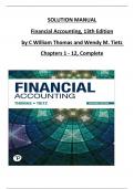 Solution Manual for Financial Accounting &lpar;13th Edition&rpar; by Thomas & Tietz &vert; Verified Chapters 1&ndash;12 &vert; Latest Version