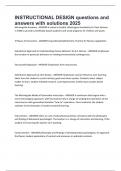 INSTRUCTIONAL DESIGN questions and answers with solutions 2025