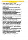 Environmental Science Chapter 8 and 9 Exam Test Questions with Verified Answers