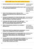 HOSA EMT Exam Test with Verified Answers
