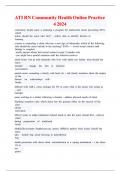 ATI RN Community Health Online Practice  4 2024 