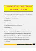 Lindsey Jones Test C Exam Questions and Answers 100&percnt; Pass