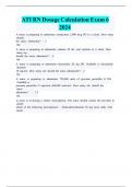 ATI RN Dosage Calculation Exam 6 2024 