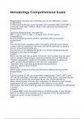 Hematology Comprehensive Exam with 100&percnt; correct answers 2025
