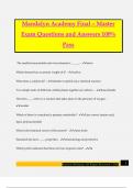 Mandalyn Academy Final &ndash; Master Exam Questions and Answers 100&percnt; Pass