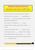 Mandalyn Basics Final Exam Questions and Answers 100&percnt; Pass