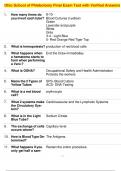 Ohio School of Phlebotomy Final Exam Test with Verified Answers
