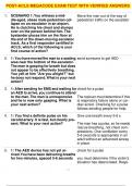 POST-ACLS MEGACODE EXAM TEST WITH VERIFIED ANSWERS