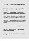 UNC PLCY 110 Final exam with answers