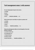 Turf management exam 1 with answers