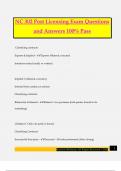 NC 302 Post Licensing Exam Questions and Answers 100&percnt; Pass