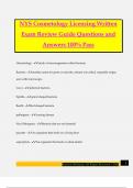 NYS Cosmetology Licensing Written Exam Review Guide Questions and Answers 100&percnt; Pass