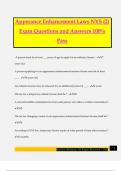 Apperance Enhancement Laws NYS &lpar;2&rpar; Exam Questions and Answers 100&percnt; Pass