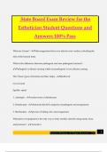 State Board Exam Review for the Esthetician Student Questions and Answers 100&percnt; Pass