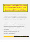 NY Esthetics State Board Exam Review w&sol; Appearance Enhancement Exam Questions and Answers 100&percnt; Pass