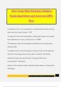 New York State Esthetics Written Exam Questions and Answers 100&percnt; Pass
