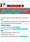 APEA AANP Actual Exam Complete 250 Questions And Correct Detailed Answers &lpar;Verified Answers&rpar;&comma; 100&percnt; Guaranteed Pass &vert;&vert;Complete A&plus; Guide