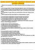 GASES QUESTIONS AND ANSWERS GRADED &vert;2025&vert; &vert;LATEST UPDATE&vert;