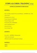  ETIPS ALCOHOL TRAINING QUESTIONS AND ANSWERS 2025