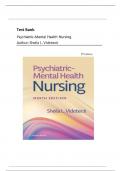 Test Bank - Psychiatric Mental Health Nursing&comma; 9th Edition &lpar; Sheila L&period; Videbeck&comma;&rpar; 1-24 Chapters