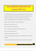 Ocean 100 Exam 3 Questions and Answers 100&percnt; Pass