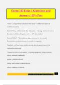 Ocean 100 Exam 1 Questions and Answers 100&percnt; Pass