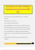 ServiceNow CIS - HR Certification Exam Questions and Answers 100&percnt; Pass