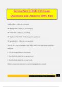 ServiceNow HRSD CIS Exam Questions and Answers 100&percnt; Pass