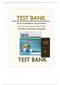 Test Bank Resource For- Brown and Mulholland&rsquo;s Drug Calculations- Ratio and Proportion Problems for Clinical Practice&comma;  12th Edition Tritak-Elmiger&comma; Daingerfield &lpar;Chapters 1-12&rpar;