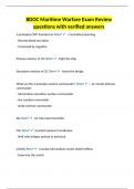 BDOC Maritime Warfare Exam Review questions with verified answers