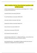 BDOC&colon; Maritime Warfare &lpar;Exam Review&rpar; questions with verified answers
