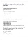 MGSC exam 1 questions with complete solutions 