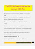 TAUC PF final exam Questions and Answers 100&percnt; Pass