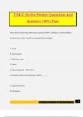 TAUC Scribe Pretest Questions and Answers 100&percnt; Pass