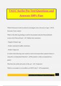 TAUC Scribe Pre Test Questions and Answers 100&percnt; Pass