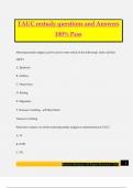 TAUC restudy questions and Answers 100&percnt; Pass