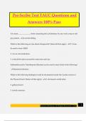 Pre-Scribe Test TAUC Questions and Answers 100&percnt; Pass