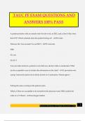 TAUC PF EXAM QUESTIONS AND ANSWERS 100&percnt; PASS