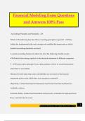 Financial Modeling Bundled Exams Questions and Answers 100&percnt; Pass Guaranteed&comma; Reviewed 2025
