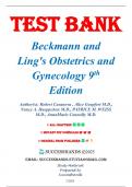 Test Bank For Beckmann and Ling's Obstetrics and Gynecology 9th Edition By Robert Casanova&comma; 9781975180591 &lpar;Complete 50 Chapters&rpar;&period;