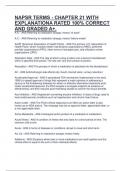NAPSR TERMS - CHAPTER 21 WITH EXPLANATIONA RATED 100&percnt; CORRECT AND GRADED A&plus;&period;