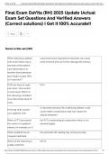 Final Exam DaVita &lpar;RN&rpar; 2025 Update &vert;Actual Exam Set Questions And Verified Answers &lpar;Correct solutions&rpar; &vert; Get It 100&percnt; Accurate&excl;&excl;