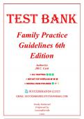 Test Bank For Family Practice Guidelines 6th Edition by Jill C&period; Cash&comma; 9780826173546 &lpar;Covering Chapters 1-23&rpar;